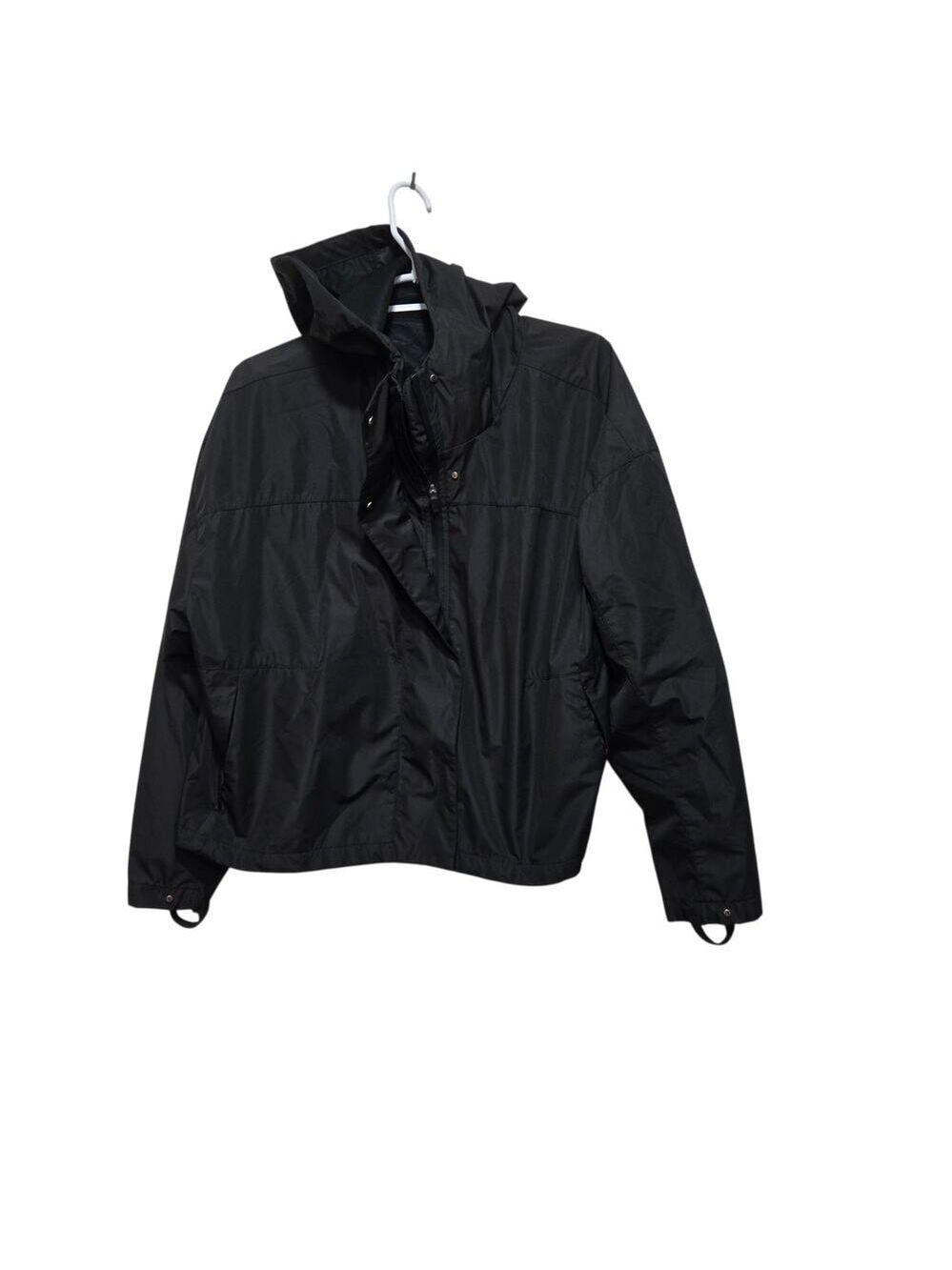 Traj3ctory Black Hooded Lightweight Windbreaker Jacket L